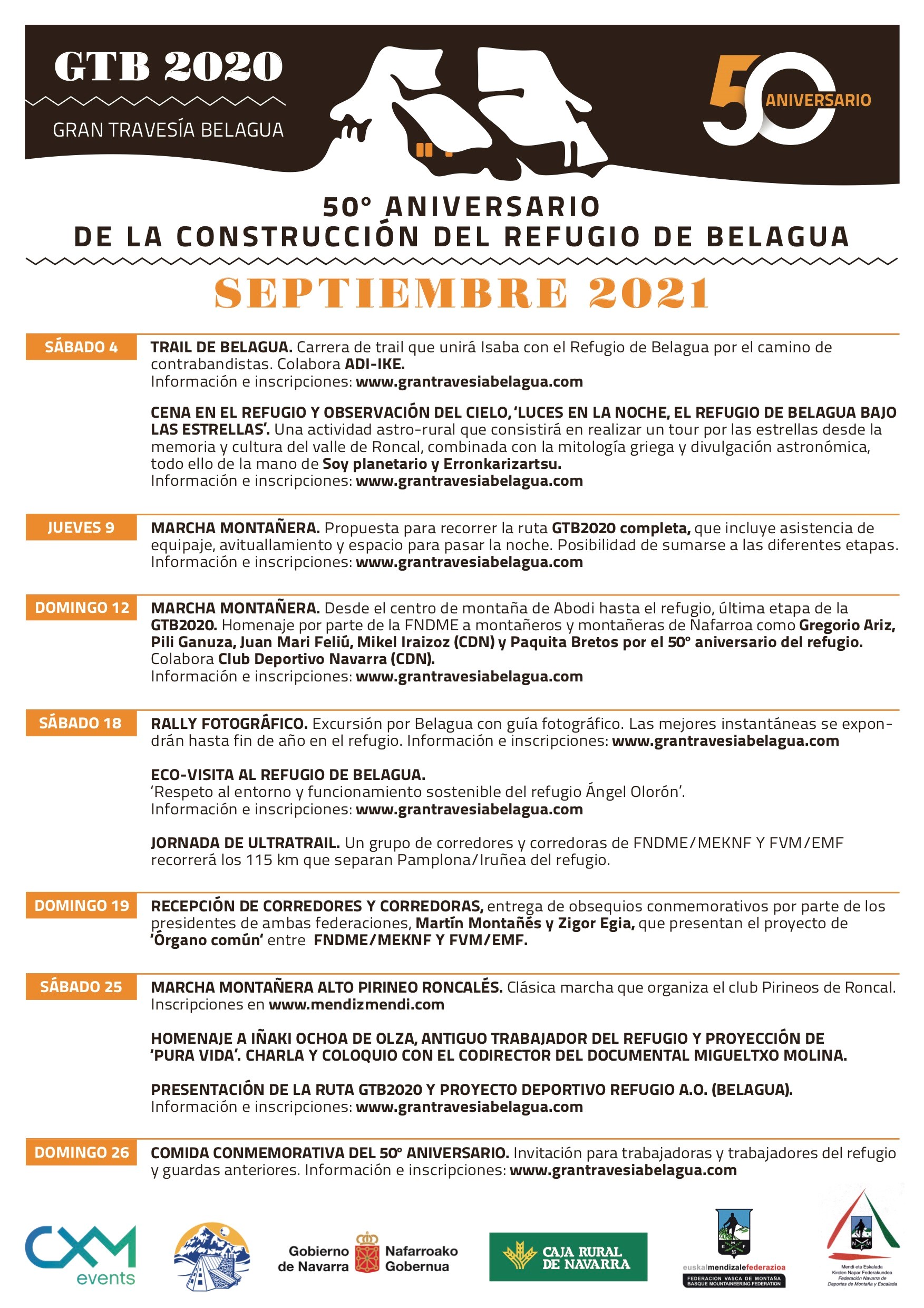 50 ANIVERSARIO REFUGIO &Aacute;NGEL OLOR&Oacute;N